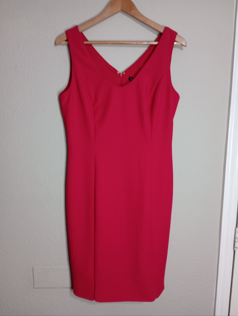 WHBM Sleeveless Sheath Dress In Pink Thrill Office Career Event